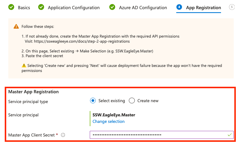 App Registration Configuration