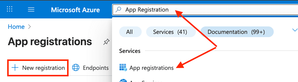 App Registration Search