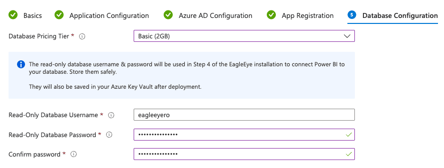 Database Configuration