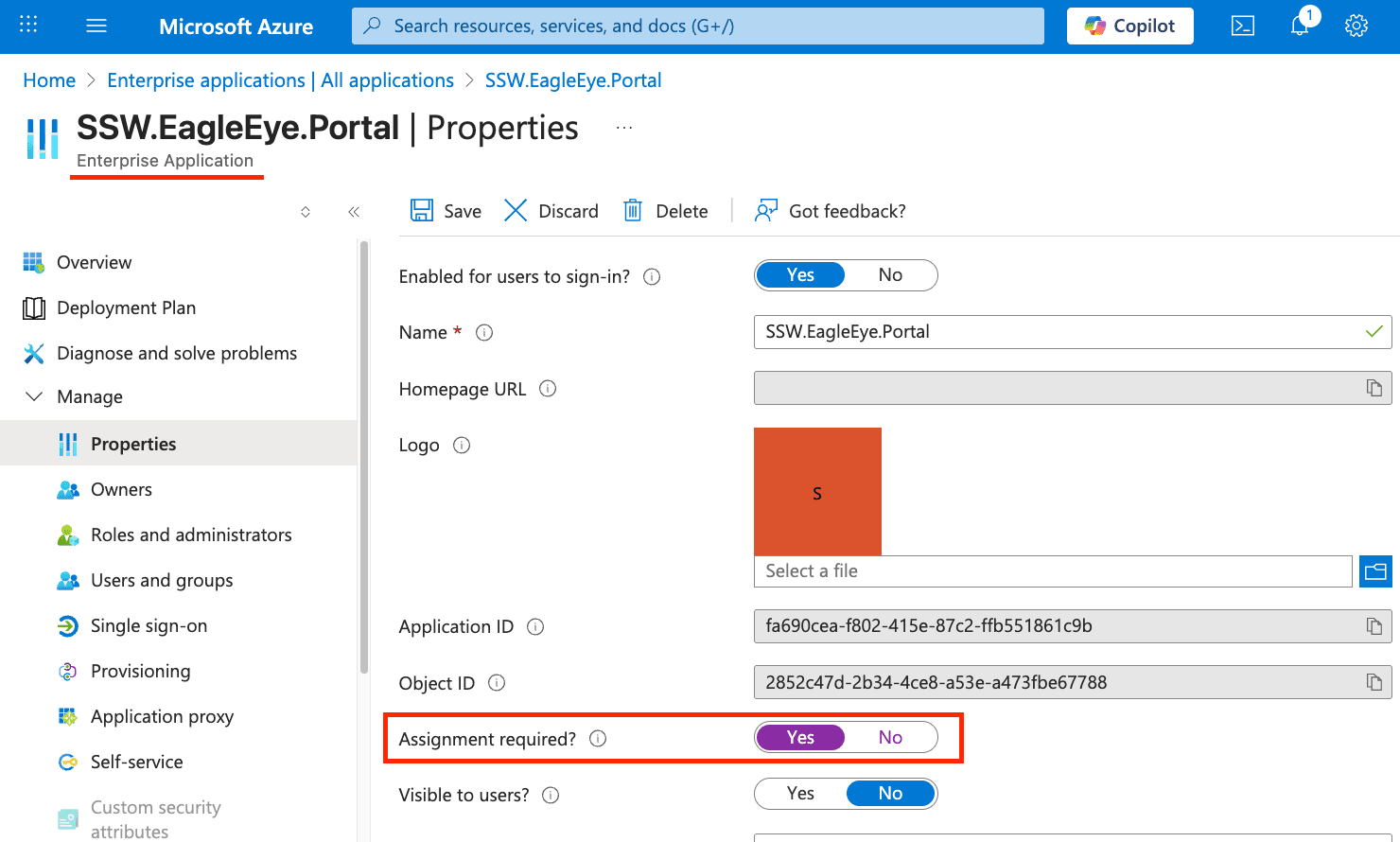 Portal Enterprise app